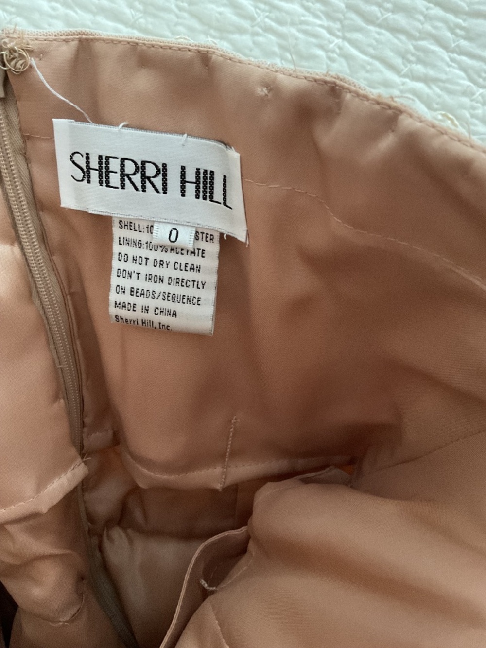 Sherri Hill , size 0, champagne color
